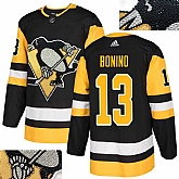 Penguins #13 Nick Bonino Black Glittery Edition Adidas Jersey,baseball caps,new era cap wholesale,wholesale hats